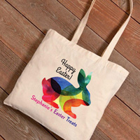 Personalized Canvas Easter Bags (Rainbow)