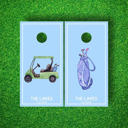 Luxury Cornhole Board Sets by The Muddy Dog - Golf Cart And Clubs