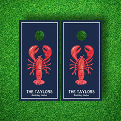 Luxury Cornhole Board Sets by The Muddy Dog - Lobsters