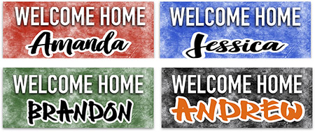 Welcome Home Banners by Namedrops (Grunge)
