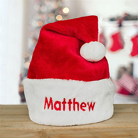 Personalized Embroidered Santa Hat