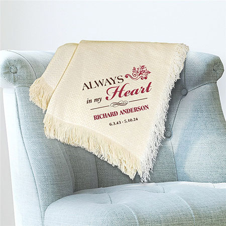 Personalized Memorial Throw Blanket