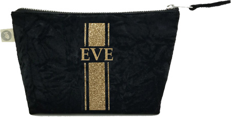 Luxe Bags by Quilted Koala (Personalized Velvet Makeup Bag)