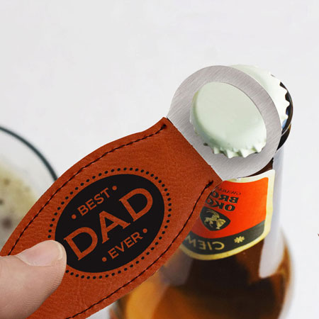 Engraved Small Magnet Bottle Openers by Three Designing Women (Best Dad Ever)