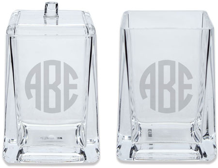 Acrylic Bathroom Canister Pair by Three Designing Women