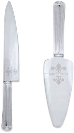 Acrylic Cake Knife & Server Set by Three Designing Women