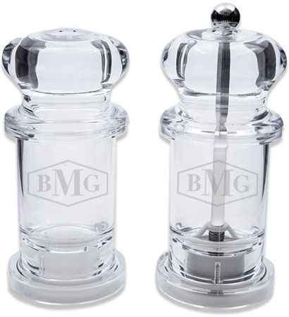 Acrylic Salt Shaker & Pepper Mill Set by Three Designing Women Acrylic Salt Shaker & Pepper Mill Set by Three Designing Women