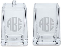 Acrylic Bathroom Canister Pair by Three Designing Women