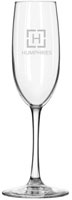 Glass Champagne Flute by Three Designing Women