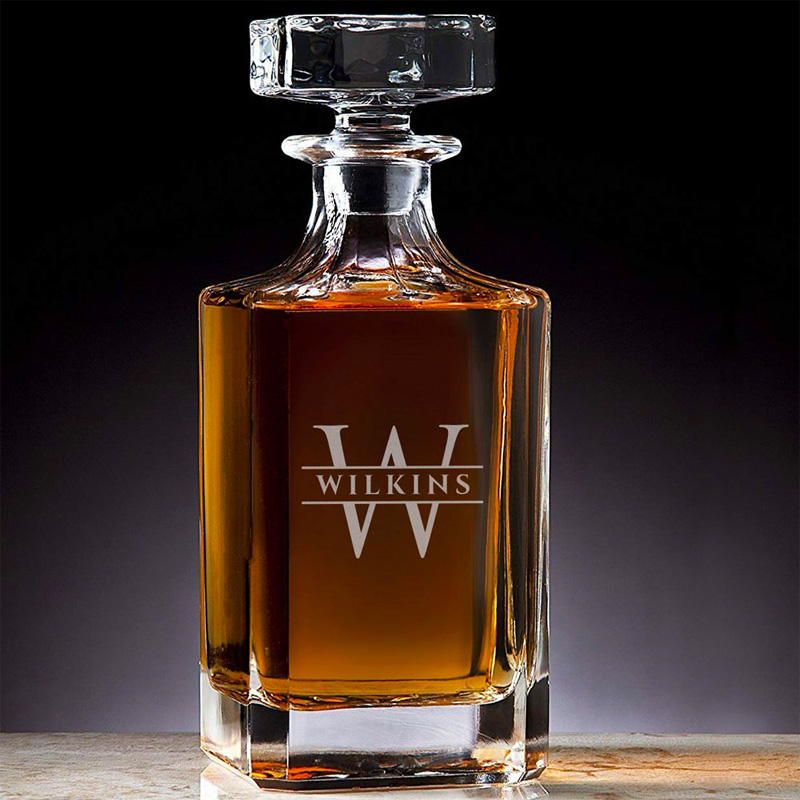 24 onces. Ensemble de carafe à whisky Personnalisé- 3 Initials > Mariage  Déco Belle Nuance