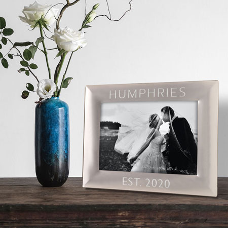 Custom Engraved Silver Photo Frames by Three Designing Women Custom Engraved Silver Photo Frames by Three Designing Women