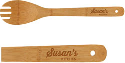 Engraved Name Bamboo Kitchen Sporks by Three Designing Women