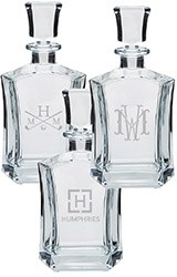 Custom Engraved Gilded Decanter by Three Designing Women