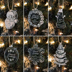 Set of Six Ornaments/Gift Tags by Three Designing Women