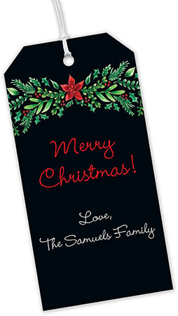Hanging Gift Tags by Flower & Vine (Winter Greenery & Poinsettia)