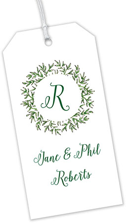 Hanging Gift Tags by Flower & Vine (Greenery Wreath)