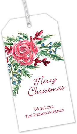 Hanging Gift Tags by Flower & Vine (Winter Rose)