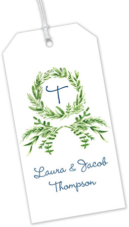 Hanging Gift Tags by Flower & Vine (Watercolor Greenery Wreath)