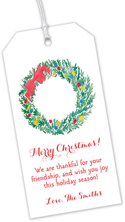 Hanging Gift Tags by Flower & Vine (Ornament Wreath)