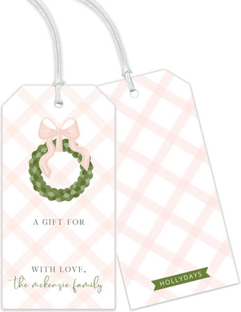 Holiday Hanging Gift Tags by HollyDays (Lattice Wreath) Holiday Hanging Gift Tags by HollyDays (Lattice Wreath)