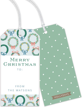 Holiday Hanging Gift Tags by HollyDays (Cute Wreaths) Holiday Hanging Gift Tags by HollyDays (Cute Wreaths)