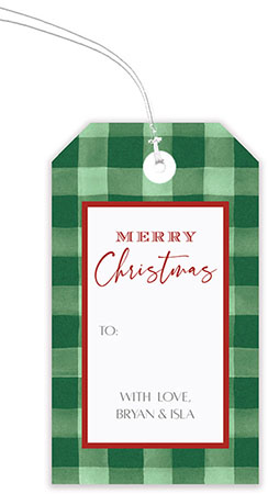 Hanging Gift Tags by Imogene & Rose (Holiday Gingham)