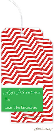 Hanging Gift Tags by Little Lamb Design (Chevron - Diagonal Stripes)