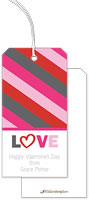 Hanging Gift Tags by Little Lamb Design (Bold Stripes - Valentine's Day)