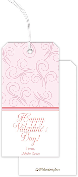 Hanging Gift Tags by Little Lamb Design (Swirls - Valentine's Day)