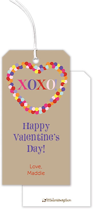 Hanging Gift Tags by Little Lamb Design (Dotted Heart - Valentine's Day)