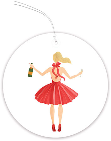 Hanging Gift Tags by Modern Posh (Holiday Girl with Champagne Blonde)
