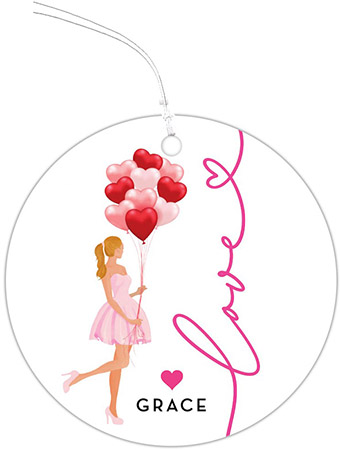 Valentine's Day Hanging Gift Tags by Modern Posh (Holiday Girl Love Blonde)
