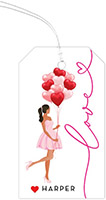 Valentine's Day Hanging Gift Tags by Modern Posh (Holiday Girl Love Multicultural)