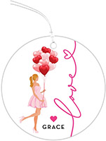 Valentine's Day Hanging Gift Tags by Modern Posh (Holiday Girl Love Blonde)