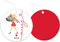 Hanging Gift Tags by Modern Posh (Holiday Girl with Gifts Blonde)