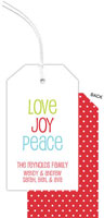 PicMe Prints - Hanging Gift Tags (Love Joy Peace)