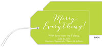 Hanging Gift Tags by PicMe Prints (Chartreuse Horizontal)