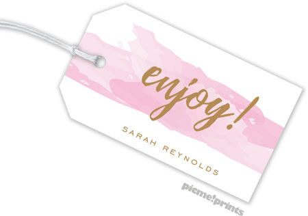 Hanging Gift Tags by PicMe Prints (Brushstroke Pink)