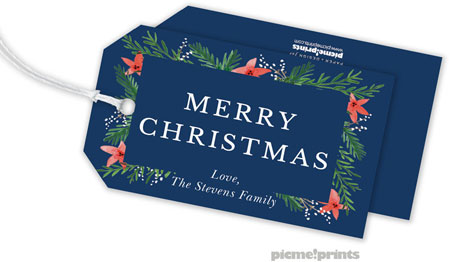 Hanging Gift Tags by PicMe Prints (Berries & Blooms Navy) Hanging Gift Tags by PicMe Prints (Berries & Blooms Navy)