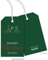 Hanging Gift Tags by PicMe Prints (Merry Monogram Green)