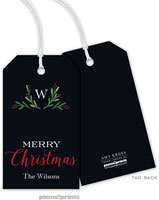 Hanging Gift Tags by PicMe Prints (Merry Monogram Black)