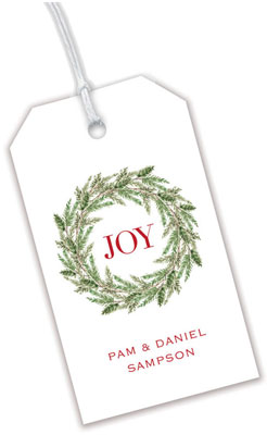 Hanging Gift Tags by PicMe Prints (Evergreen Wreath)