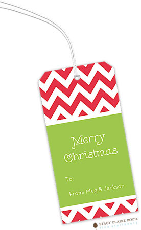 Hanging Gift Tags by Stacy Claire Boyd (Chevron Stripe Holiday)
