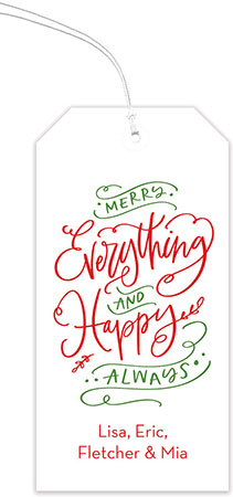 Holiday Hanging Gift Tags by Stacy Claire Boyd (Merry Everything and Happy Always)