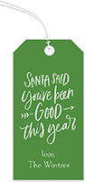 Holiday Hanging Gift Tags by Stacy Claire Boyd (Santa Said You've Been Good This Year)