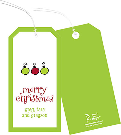 Hanging Gift Tags by Sweet Pea Designs (Solid Border Ornaments)