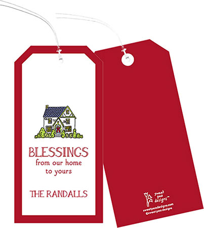 Hanging Gift Tags by Sweet Pea Designs (Solid Border House)