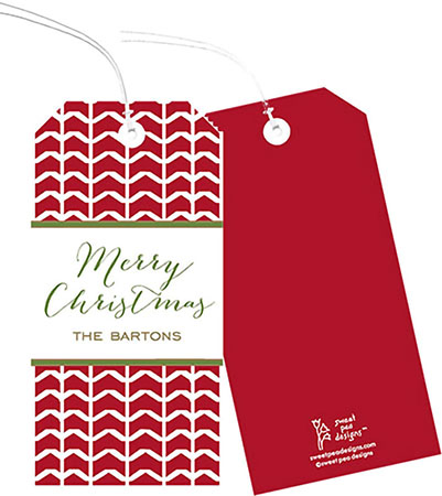 Hanging Gift Tags by Sweet Pea Designs (Feather Chevron)
