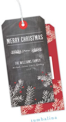 Hanging Gift Tags by Tumbalina - Chalkboard Pine Hanging Gift Tags by Tumbalina - Chalkboard Pine
