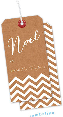 Hanging Gift Tags by Tumbalina - Noel Chevron